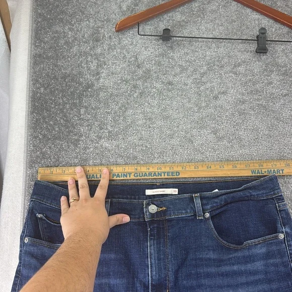 Levis Blue Jean Denim Classic Shorts Womens Size 33 High Rise - Picture 8 of 8
